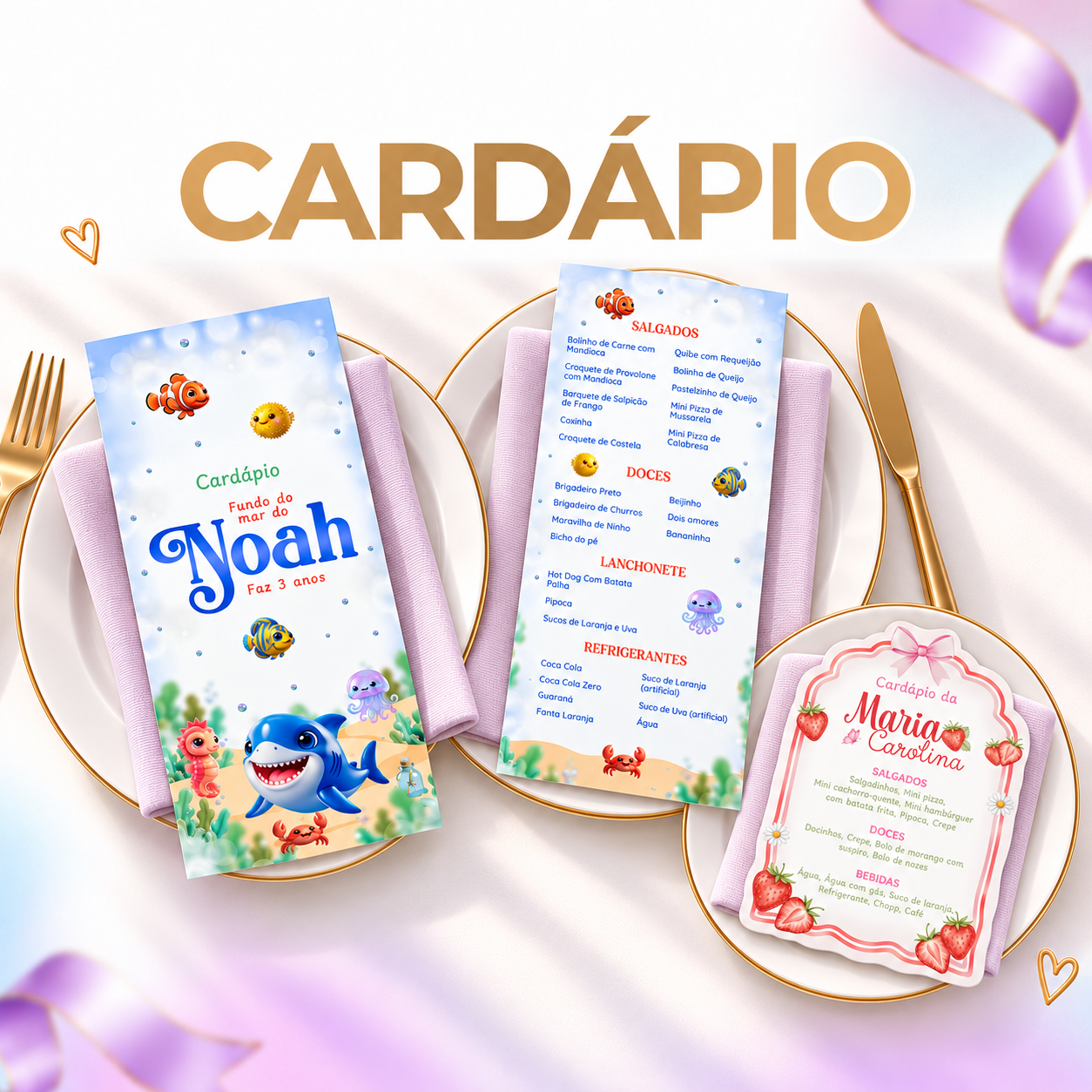 Cardápio/Menu Temático