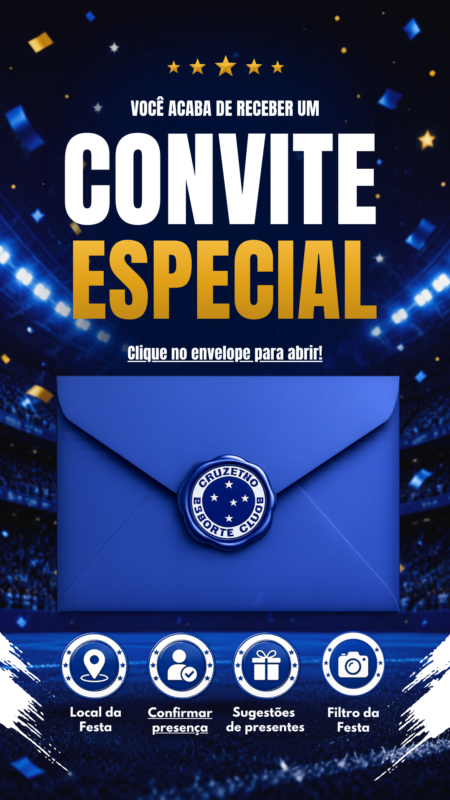 Convite Animado Plus - Cruzeiro
