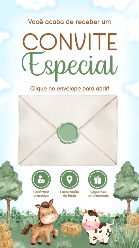 Convite Animado Plus - Fazendinha 3