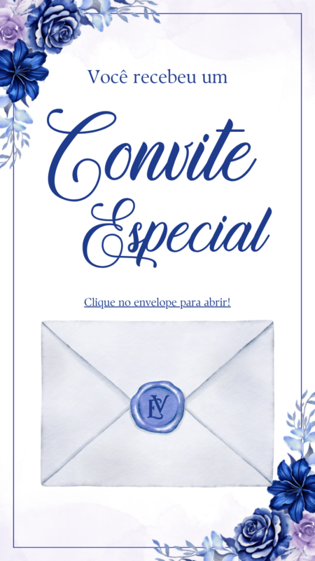 Convite Interativo - Azul Marinho 15 Anos