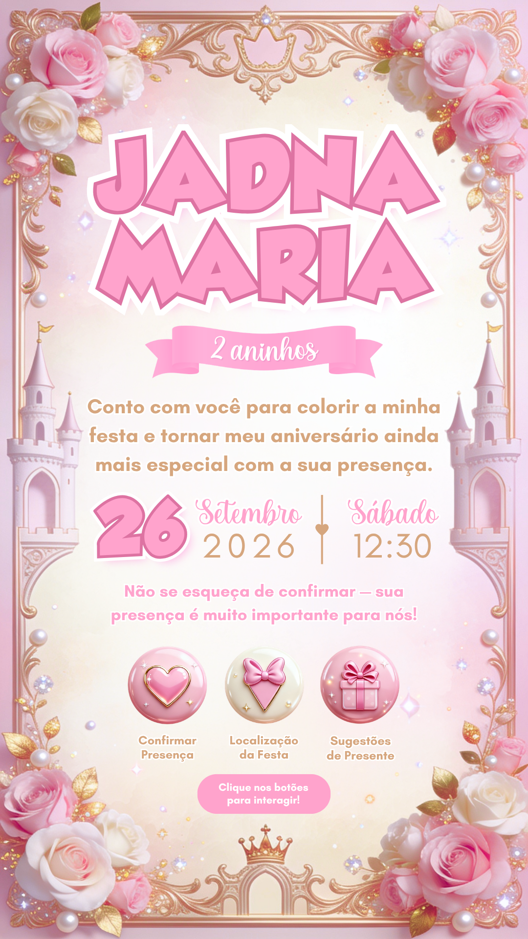 Convite Interativo - Castelo da Minnie - Imagem 2