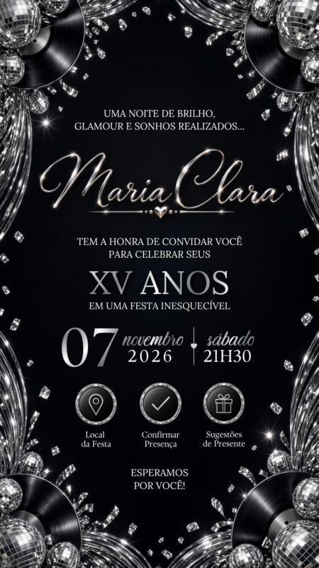 Convite Interativo - Disco 15 Anos