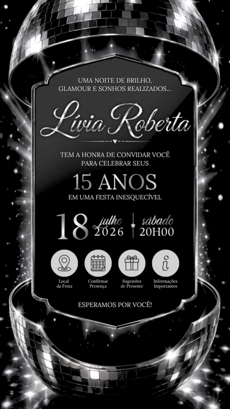 Convite Interativo - Discos e Globos
