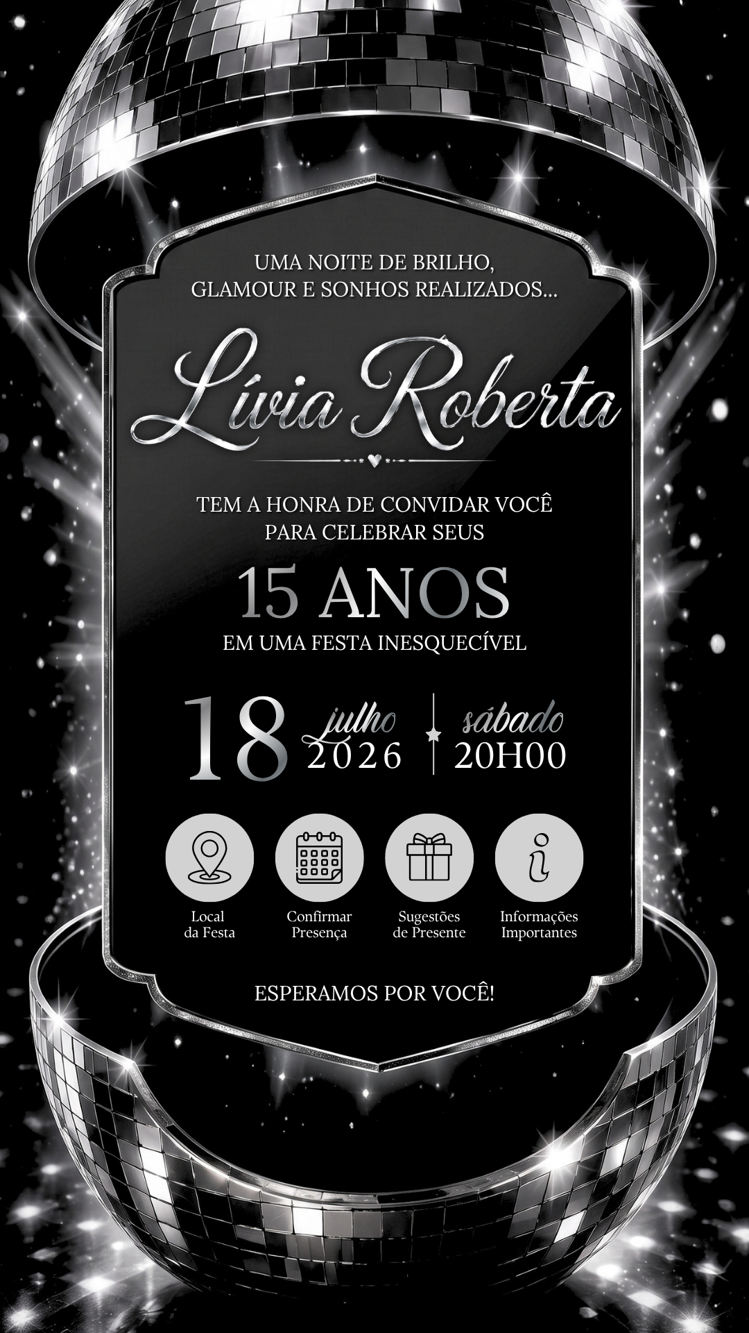 Convite Interativo - Discos e Globos