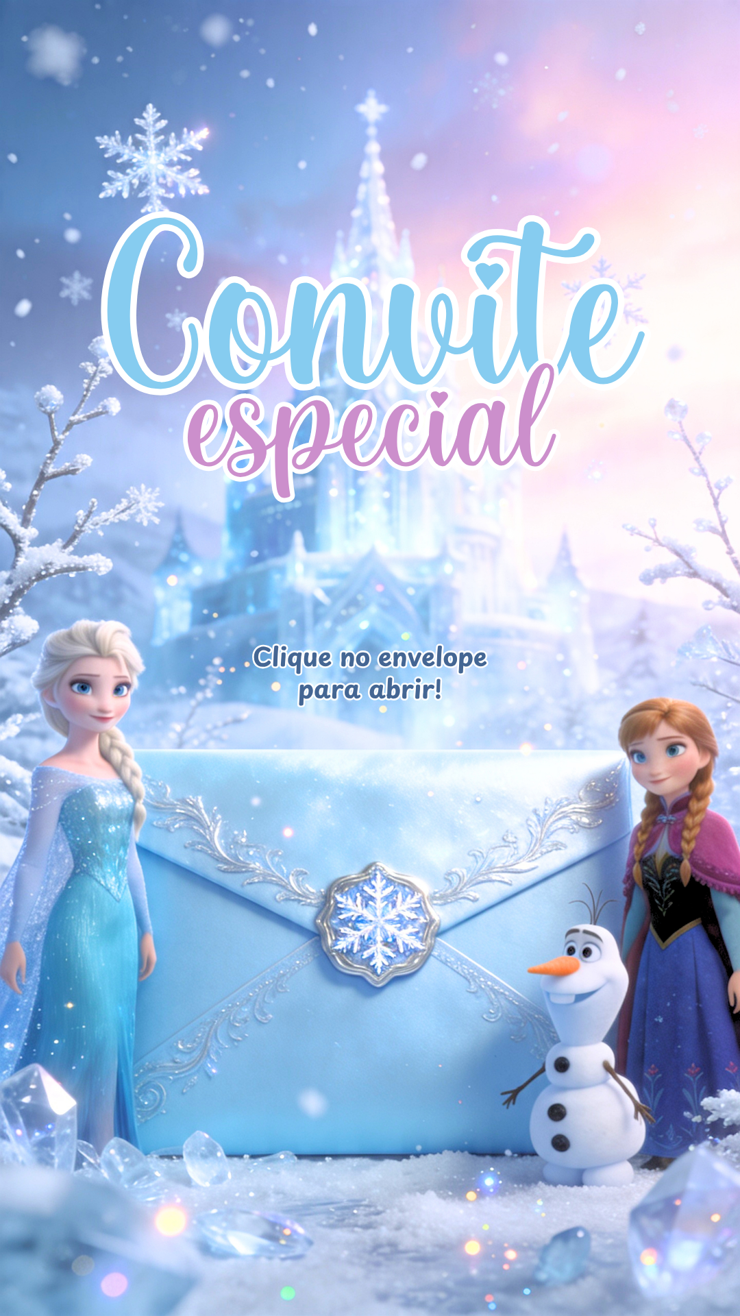 Convite Interativo - Frozen 3