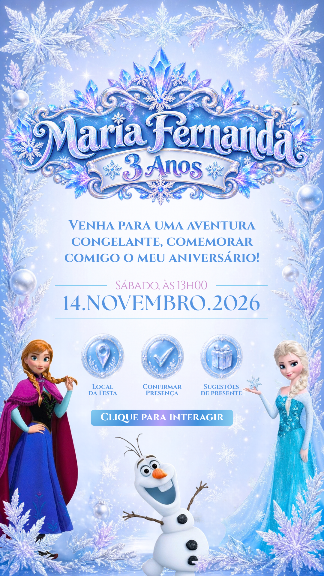 Convite Interativo - Frozen 3 - Imagem 2