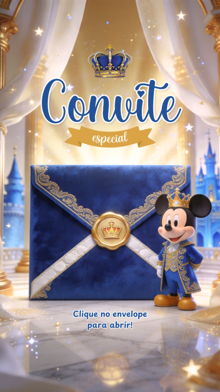 Convite Interativo - Mickey Realeza 2