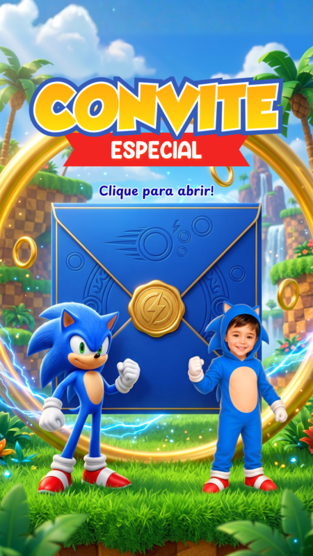 Convite Interativo - Sonic 5