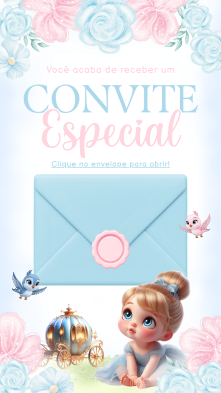 Convite Tecnológico - Cinderela Baby