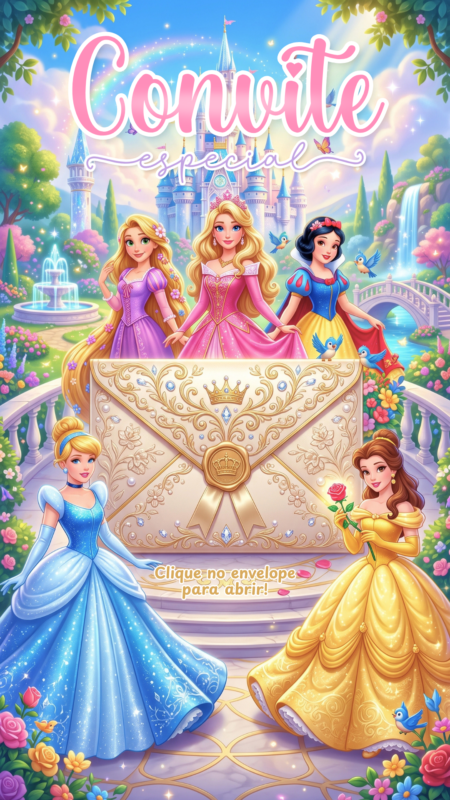 Convite Tecnológico - Princesas