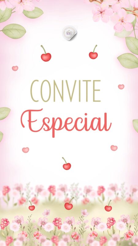 Convite Animado Plus - Jardim das cerejinhas