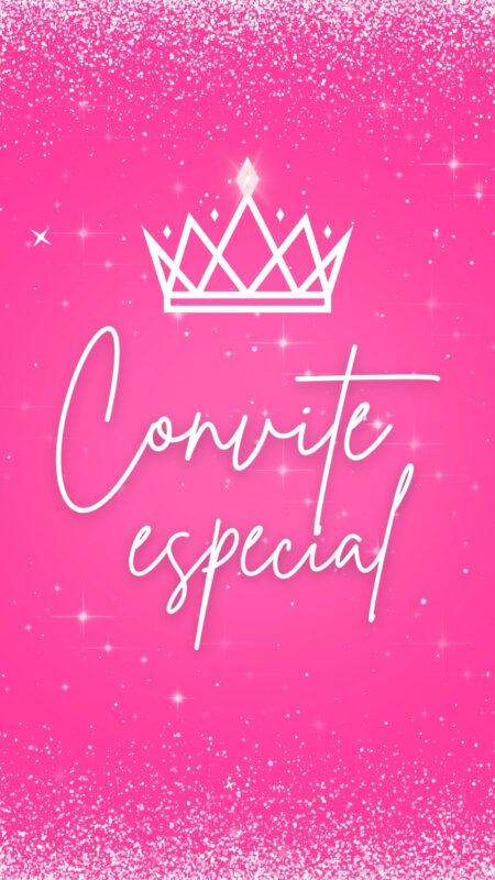 Convite Animado Plus - Pink, Rosa e Prata 15 anos
