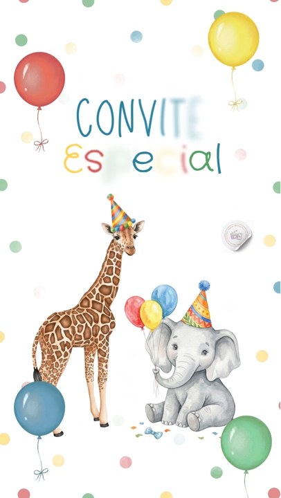 Convite Animado Plus - Animals Party
