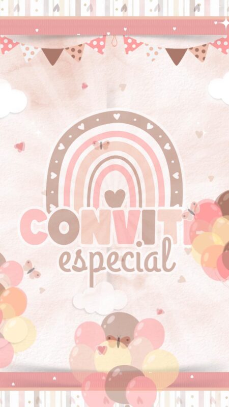 Convite Animado Plus - Arco-íris Boho