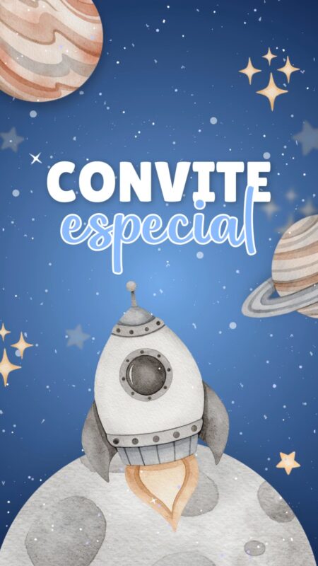 Convite Animado Plus - Astronauta