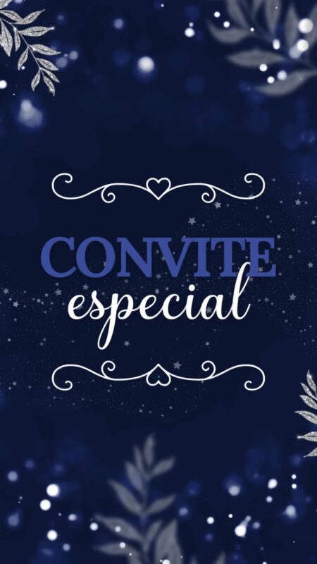 Convite Animado Plus - Azul e Prata