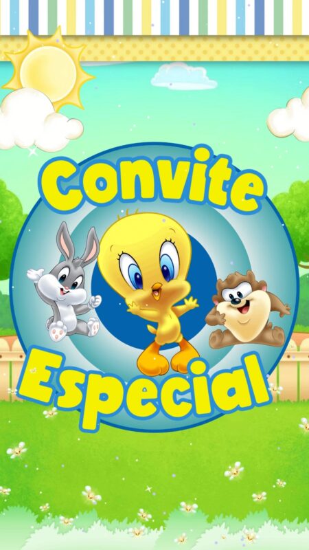 Convite Animado Plus - Baby Looney Tunes