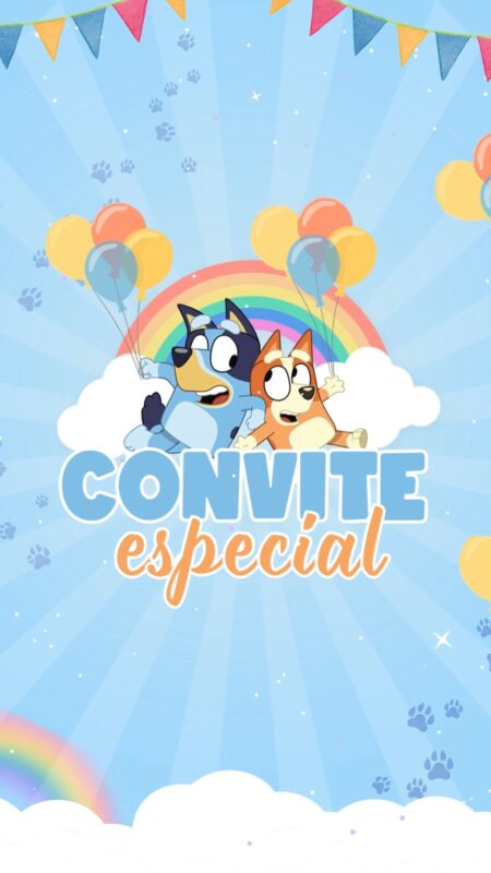 Convite Animado Plus - Bluey