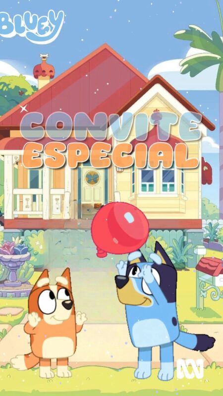 Convite Animado Plus - Bluey Menino