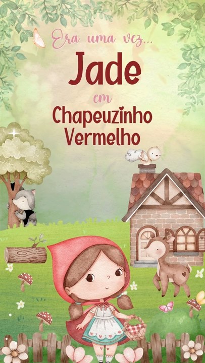 Convite Animado Plus - Chapeuzinho