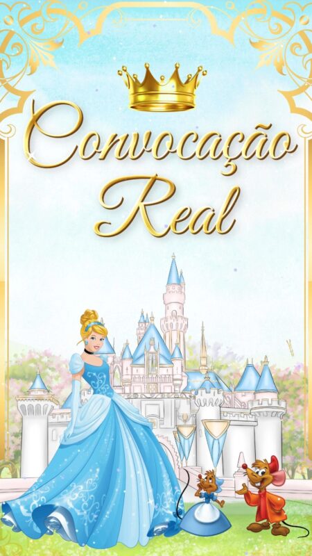 Convite Animado Plus - Cinderela