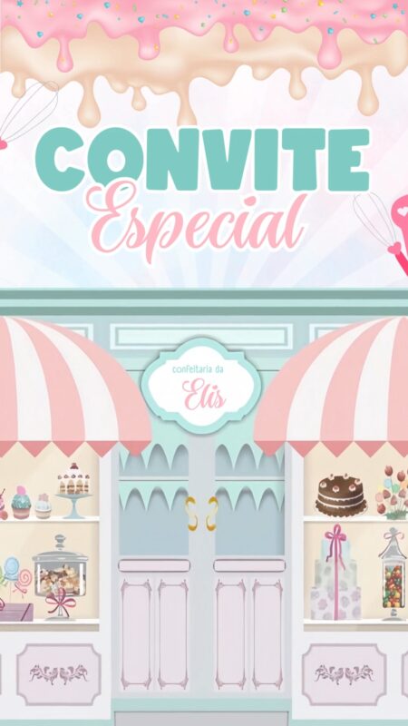 Convite Animado Plus - Doces
