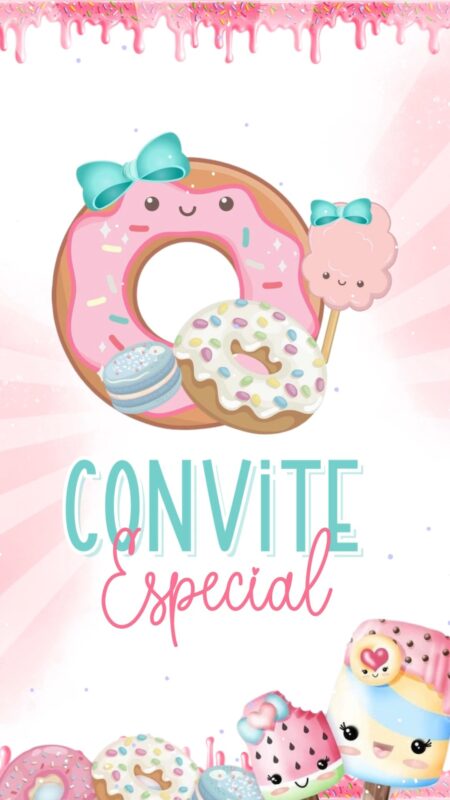 Convite Animado Plus - Doces - Doceria