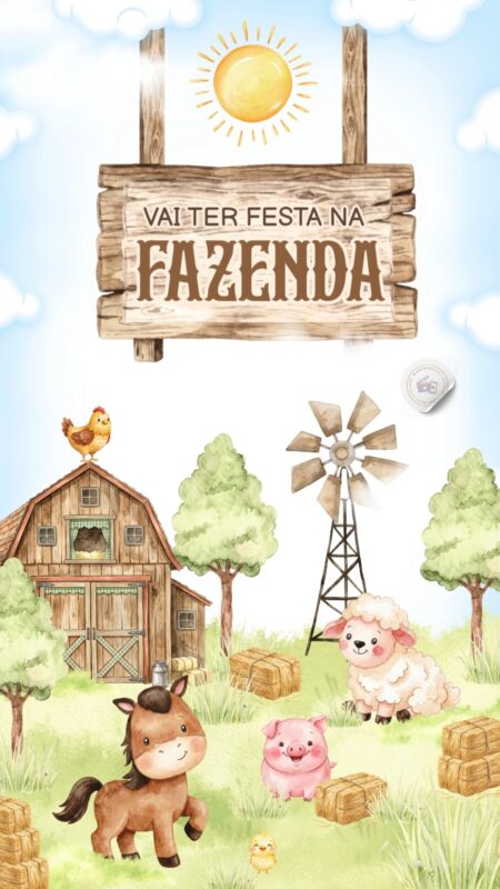 Convite Animado Plus - Fazendinha