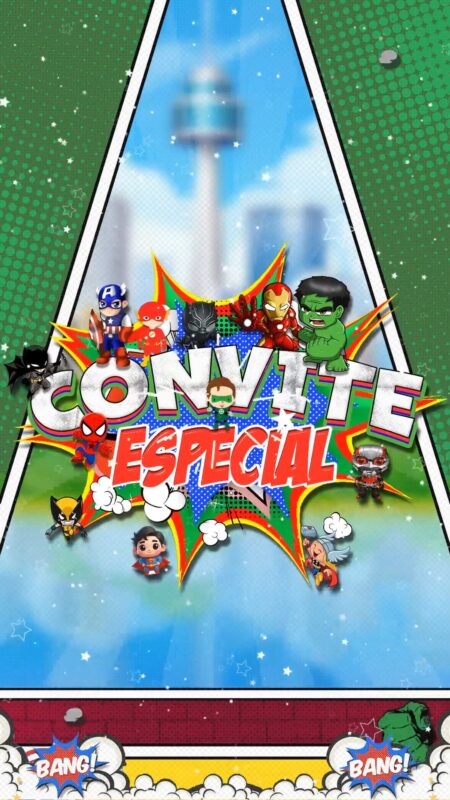 Convite Animado Plus - Hérois Cute