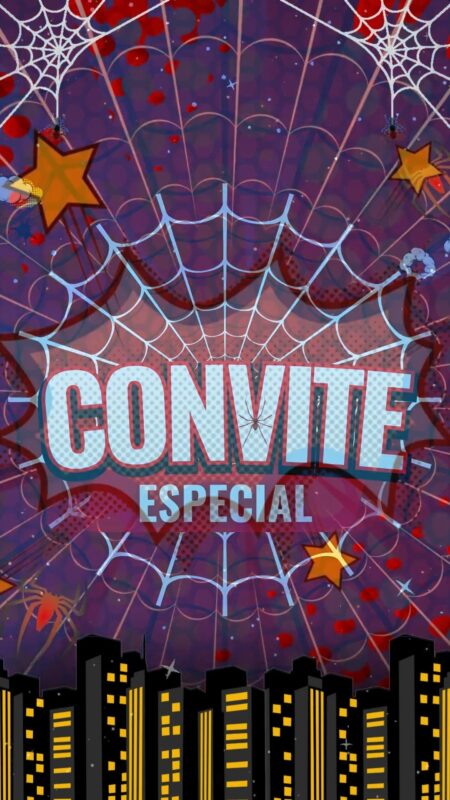 Convite Animado Plus - Homem Aranha Cute