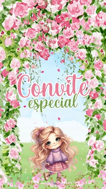 Convite Animado Plus - Jardim Encantado