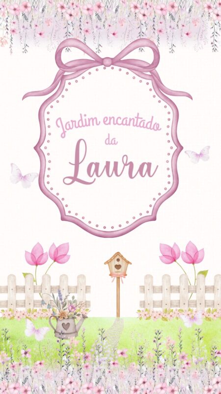 Convite Animado Plus - Jardim Encantado e de Borboletas