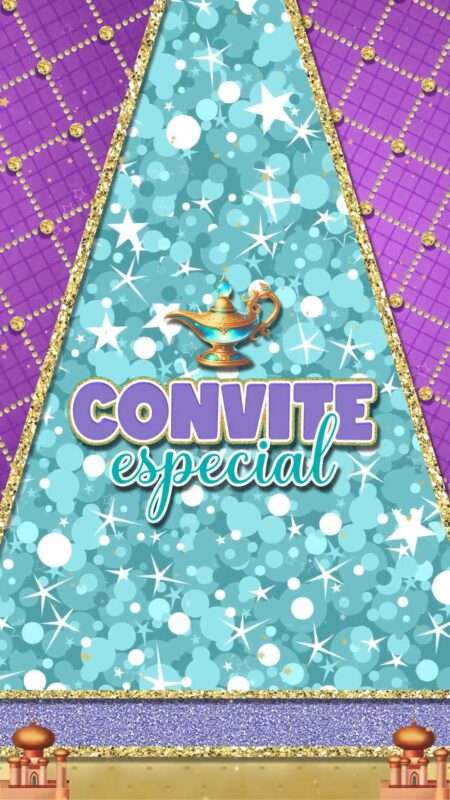 Convite Animado Plus - Jasmine 15 Anos