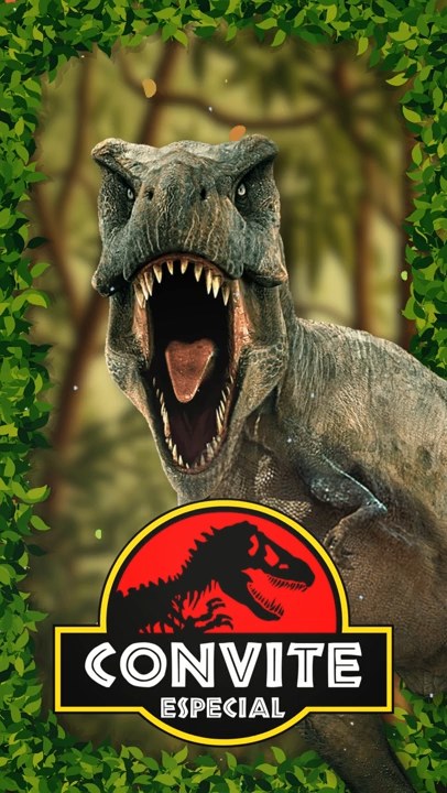 Convite Animado Plus - Jurassic Park