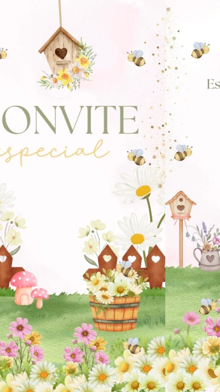 Convite Animado Plus - Margaridas