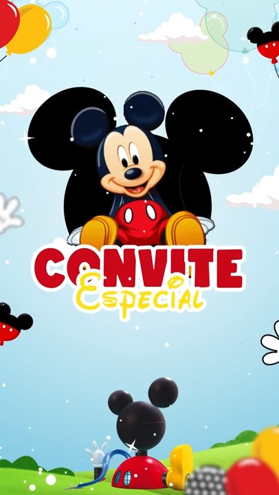 Convite Animado Plus - Mickey Mouse