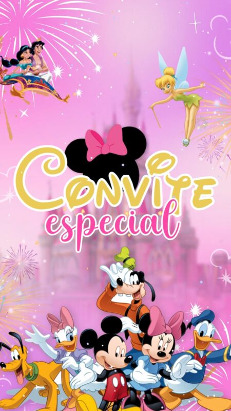 Convite Animado Plus - Mundo Disney