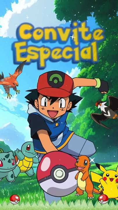 Convite Animado Plus - Pokemon