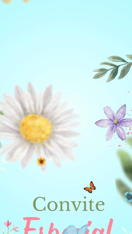Convite Animado Plus - Primavera - Flores