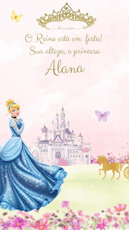 Convite Animado Plus - Princesas
