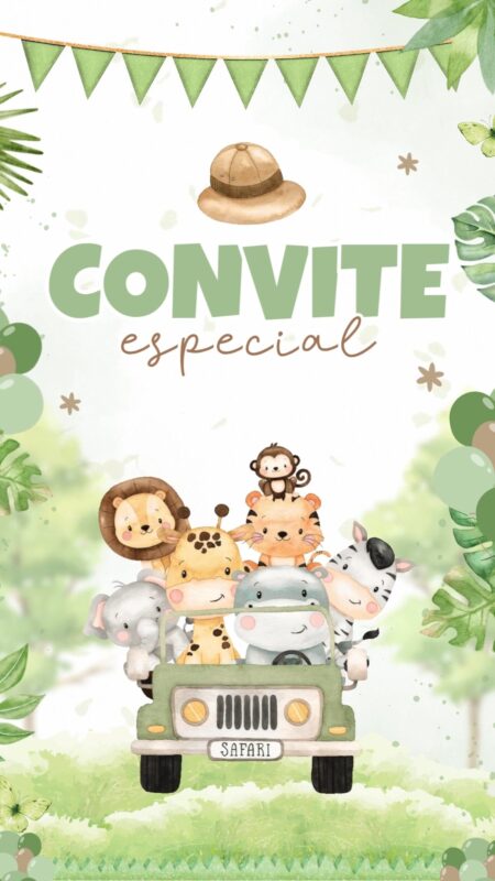 Convite Animado Plus - Safari