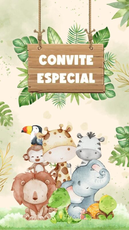 Convite Animado Plus - Safari