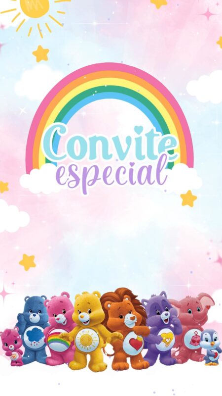 Convite Animado Plus - Ursinhos Carinhosos