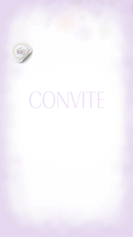 Convite Animado Plus - Lilás e Rosa 15 Anos