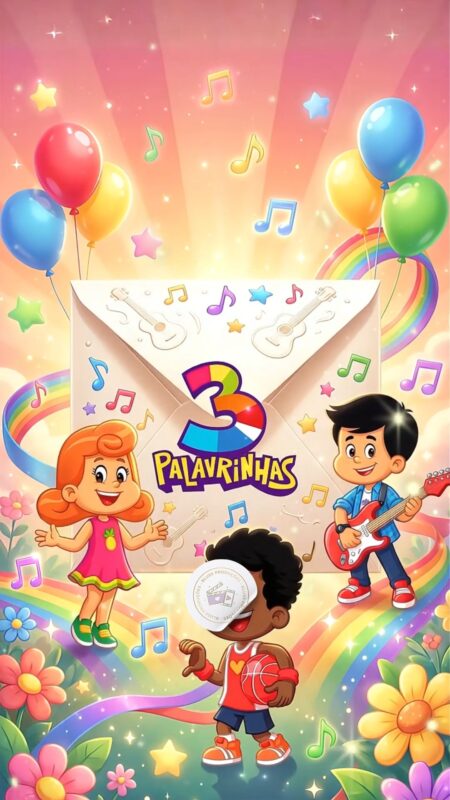 Convite Cinemágico Interativo - 3 Palavrinhas