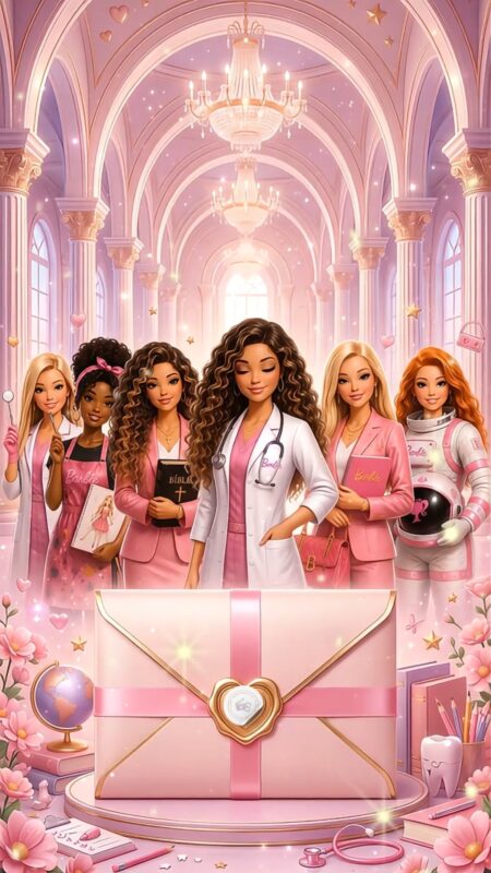 Convite Cinemágico Interativo - Barbie Profissões