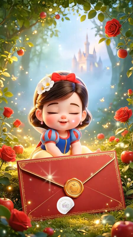 Convite Cinemágico Interativo - Branca de Neve Cute 4