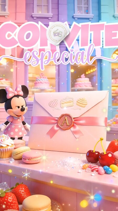 Convite Cinemágico Interativo - Confeitaria da Minnie