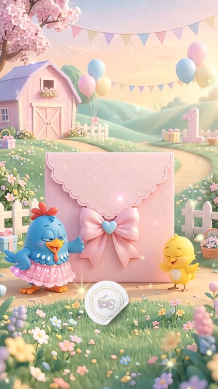 Convite Cinemágico Interativo - Galinha Pintadinha Candy