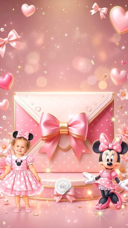Convite Cinemágico Interativo - Minnie Rosa 3